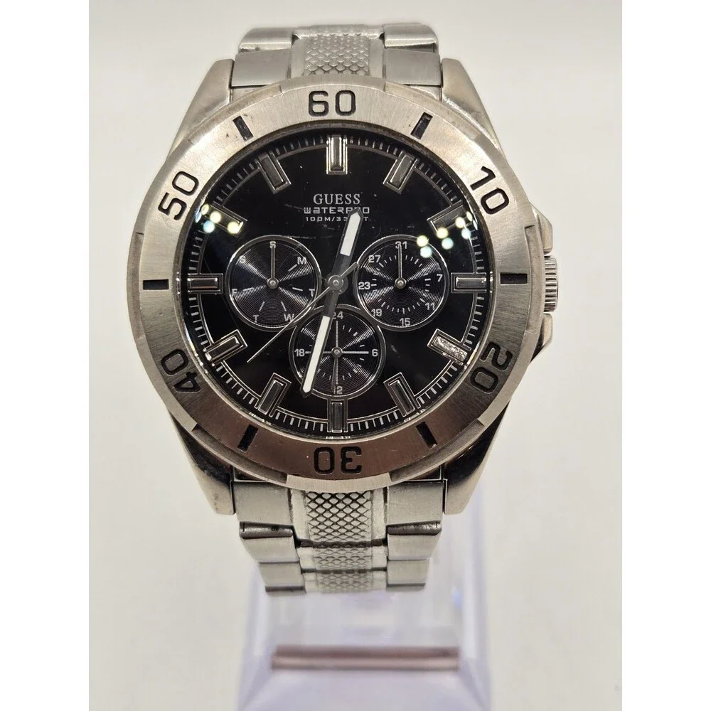 GUESS Waterpro stainless steel men's chronograph watch U12505G1. 6.75